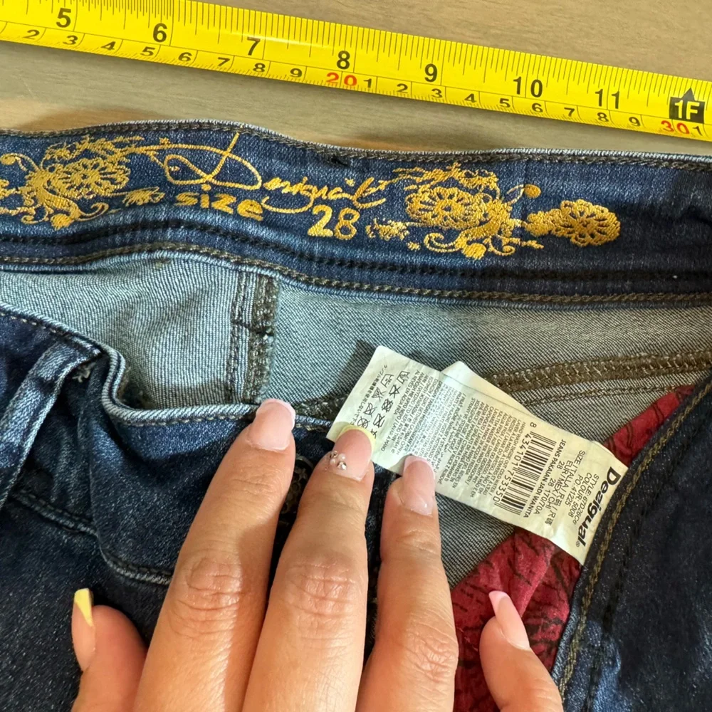 Desigual Women’s Blue Jeans with Distressed Details - Picture 8 of 8